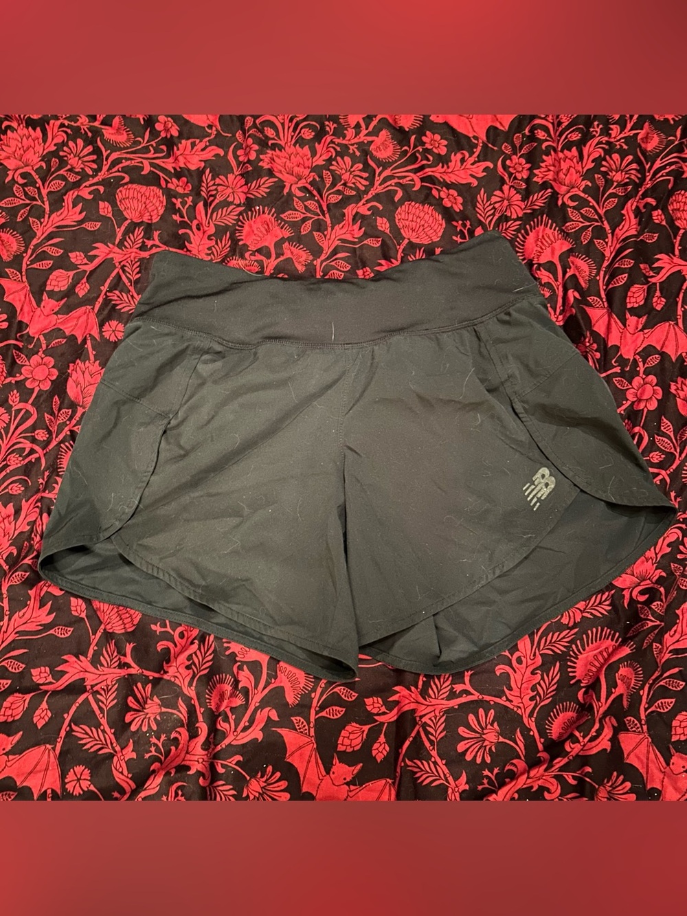 New Balance black exercise shorts